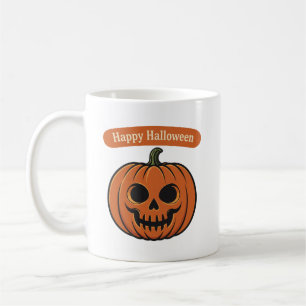 Taza De Café Calabaza Jack-o'-Lantern Vintage Feliz Halloween