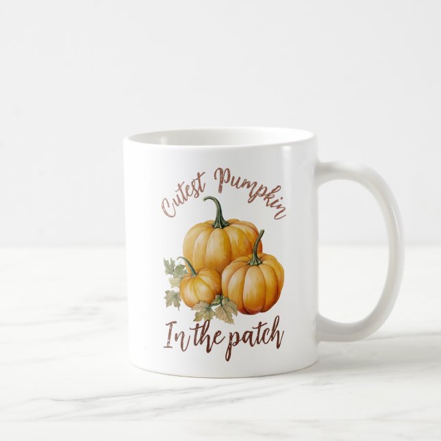 Taza De Café Calabaza más fina en el parche (Derecha)