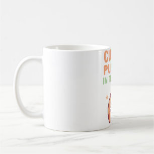 Taza De Café Calabaza más suave en el doodle otoñal del parche
