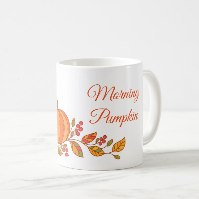 Taza De Café Calabaza matutina de otoño (Anverso derecho)