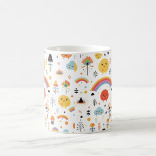 Taza De Café Calabaza moderna Naranja y negra