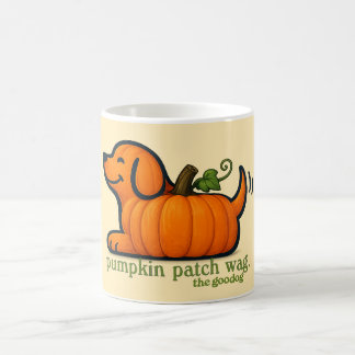 Taza De Café Calabaza Naranja Brillante Amante de Perros Otoño