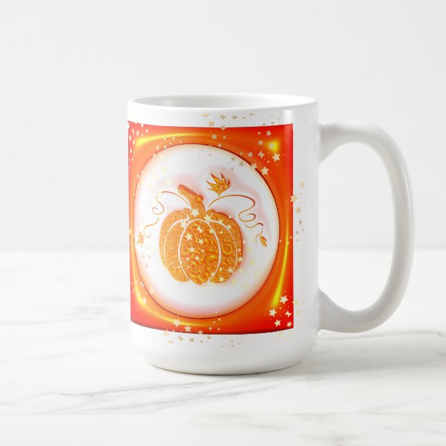 Taza De Café Calabaza naranja, caída, acción de gracias, Hallow (Derecha)