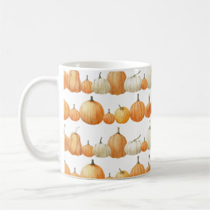 Taza De Café Calabaza otoñal: Patrón de Ilustracion acuarela