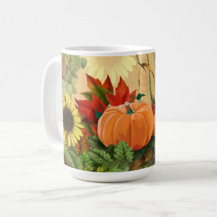 Taza De Café Calabaza otoño otoño girasol