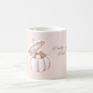 Taza De Café Calabaza Perla con Lazo Bonita de Rosa