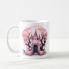 Taza De Café Calabaza rosa Floral Halloween