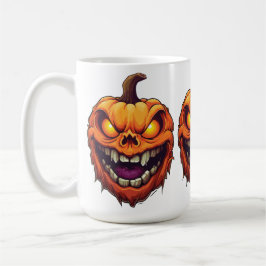 Taza De Café Calabaza Sonriente Siniestra