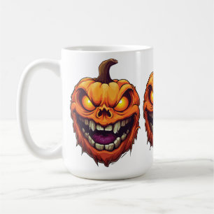 Taza De Café Calabaza Sonriente Siniestra