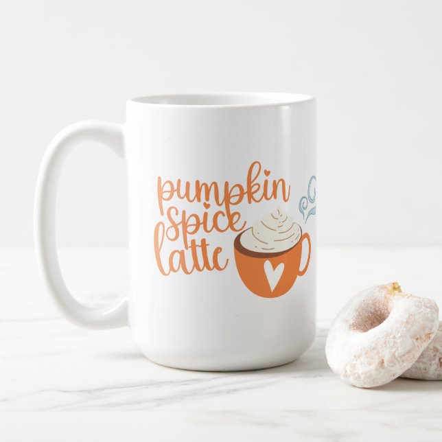 Taza De Café Calabaza Spice Latte Café Mug (Con donut)