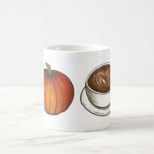 Taza De Café Calabaza Spice Latte Café Naranja Calabazas Mug