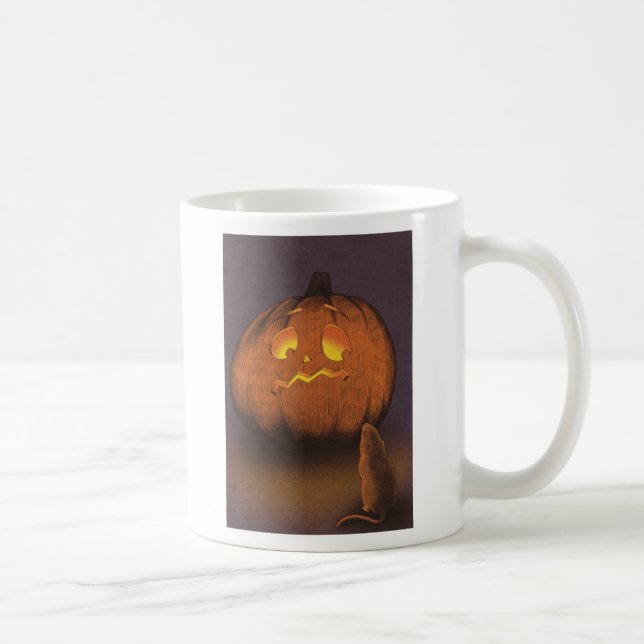 Taza De Café Calabaza y ratón de Halloween (Derecha)