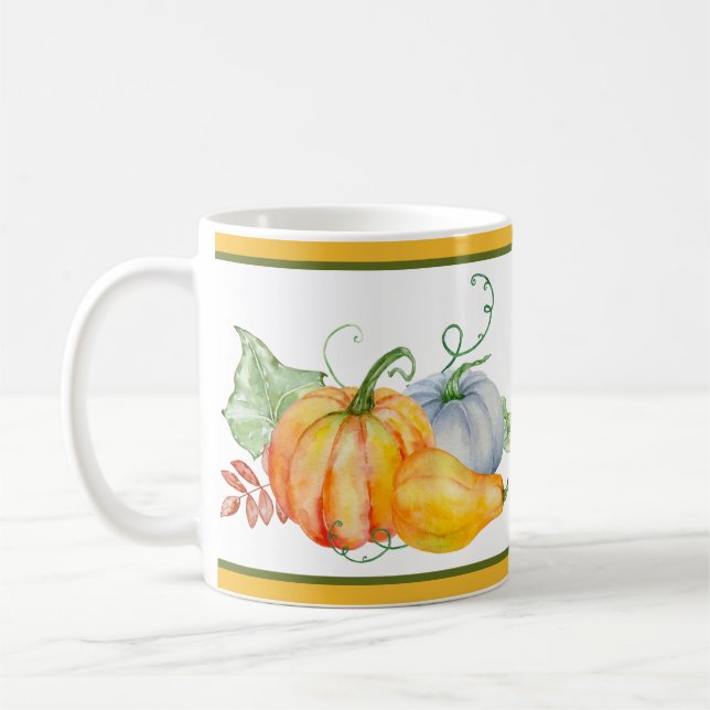 Taza De Café Calabazas acuarela  (Izquierda)