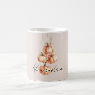 Taza De Café Calabazas Anaranjadas en Cuerdas