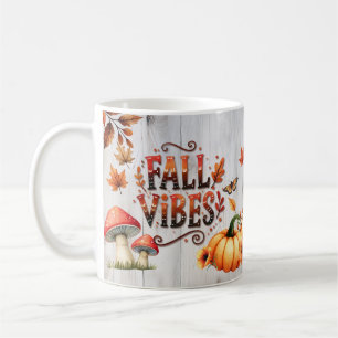 Taza De Café Calabazas coloridas y hojas de la película Caall V