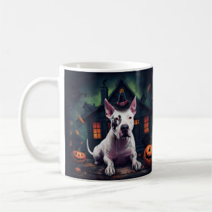 Taza De Café Calabazas de Bull Terrier Halloween dan miedo