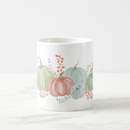 Taza De Café Calabazas de caída de acuarela