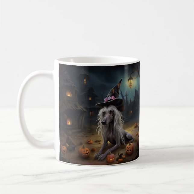 Taza De Café Calabazas de calabazas chinas aterradoras de Hallo (Izquierda)