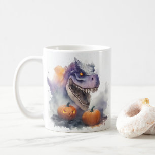Taza De Café Calabazas de dinosaurios de Halloween