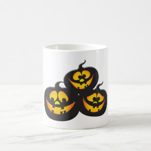 Taza De Café Calabazas de Halloween con expresiones divertidas