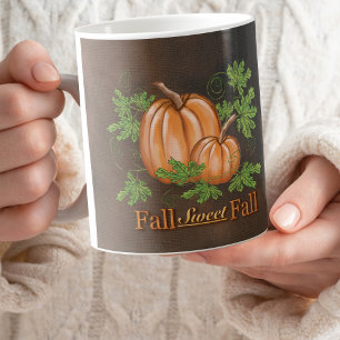 Taza De Café Calabazas de otoño Marrón rústico