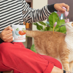Taza De Café Calabazas Feliz amistad naranja quemado