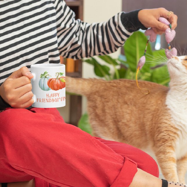 Taza De Café Calabazas Feliz amistad naranja quemado (Subido por el creador)