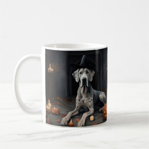 Taza De Café Calabazas Great Dane Halloween Flip Espeluznante