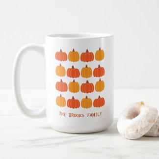 Taza De Café Calabazas Lindas Personalizadas Temporada de Cosec