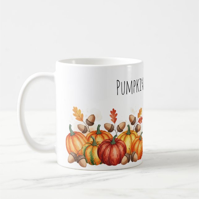 Taza De Café Calabazas otoñales con maíz (Izquierda)