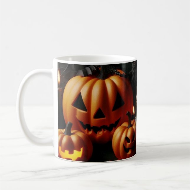 Taza De Café Calabazas y esqueleto (Izquierda)