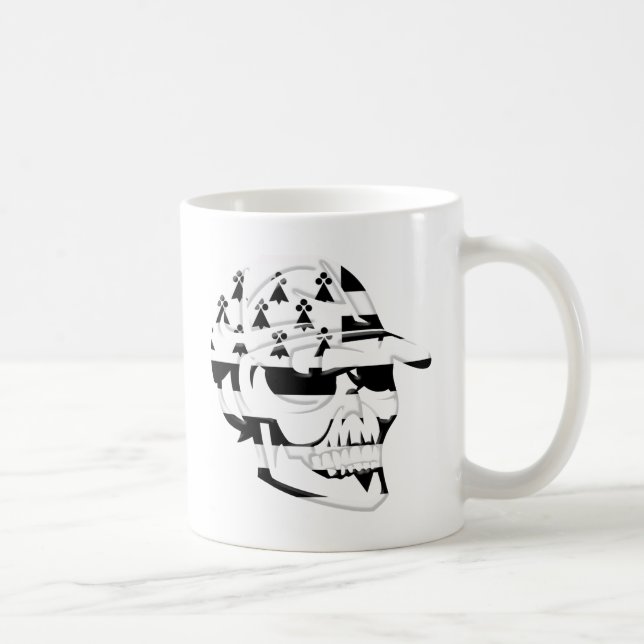 Taza De Café Calavera Bretaña (Derecha)