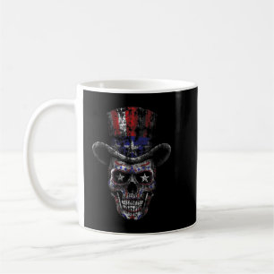 Taza De Café Calavera camiseta de azúcar norteamericana