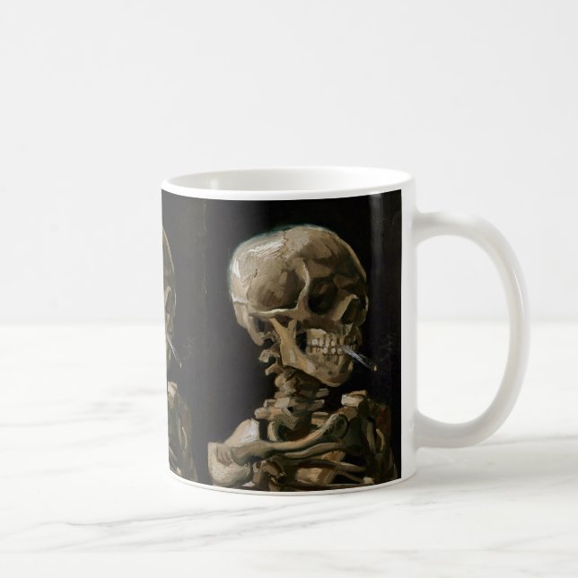 Taza De Café Calavera con arte Vicente van Gogh (Derecha)