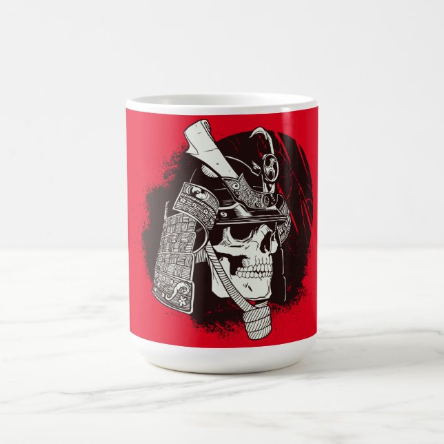 Taza De Café Calavera con casco de Samurai (Centro)
