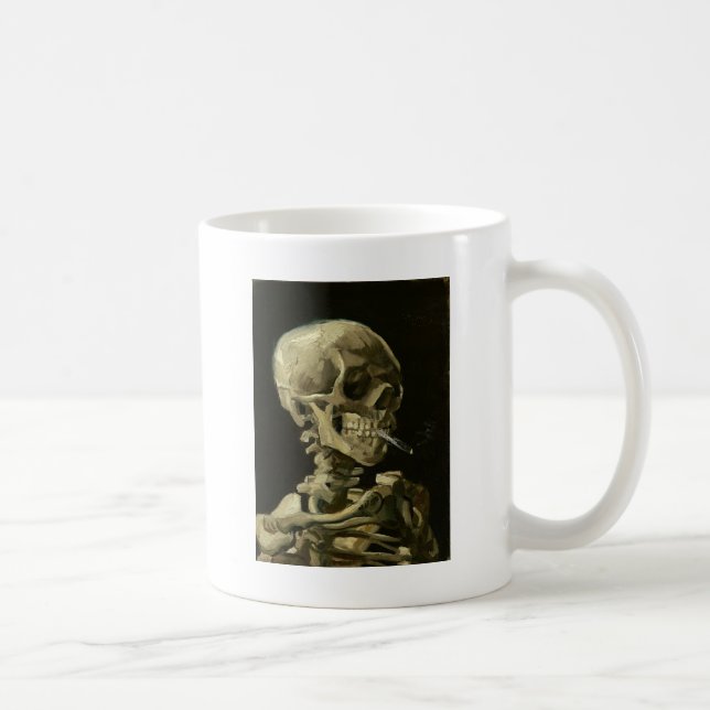 Taza De Café Calavera con cigarrillo de Van Gogh (Derecha)