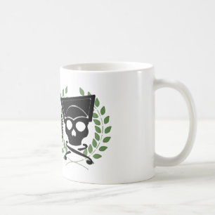 Taza De Café Calavera con corona (verde)