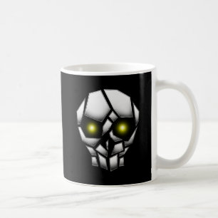 Taza De Café Calavera cromada con ojos brillantes