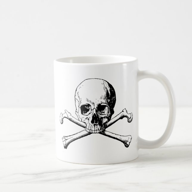 Taza De Café Calavera cruzada (Derecha)