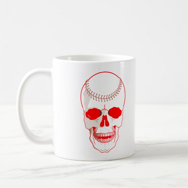 Taza De Café Calavera de béisbol (Izquierda)