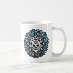 Taza De Café Calavera de gótico - Azul