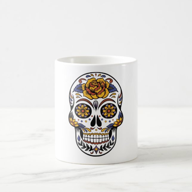 Taza De Café Calavera de Halloween (Centro)