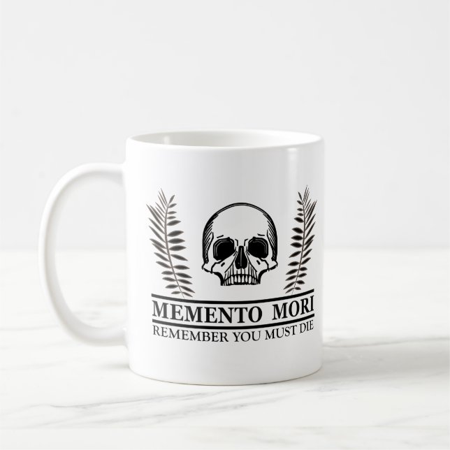 Taza De Café Calavera de Memento Mori (Izquierda)