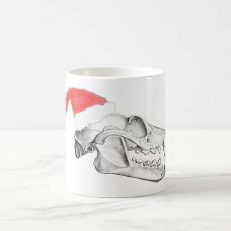 Taza De Café Calavera de zorro volador, Navidades, tazón de caf