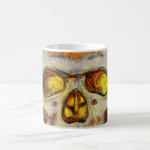 Taza De Café Calavera dibujada a mano