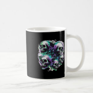 Taza De Café Calavera Fantasma Volando Halloween Fall Tee