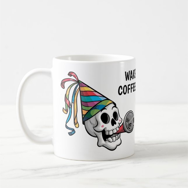 Taza De Café Calavera Fiesta colorida (Izquierda)
