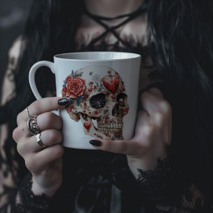 Taza De Café Calavera gótica