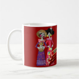Taza De Café Calavera Hermanas