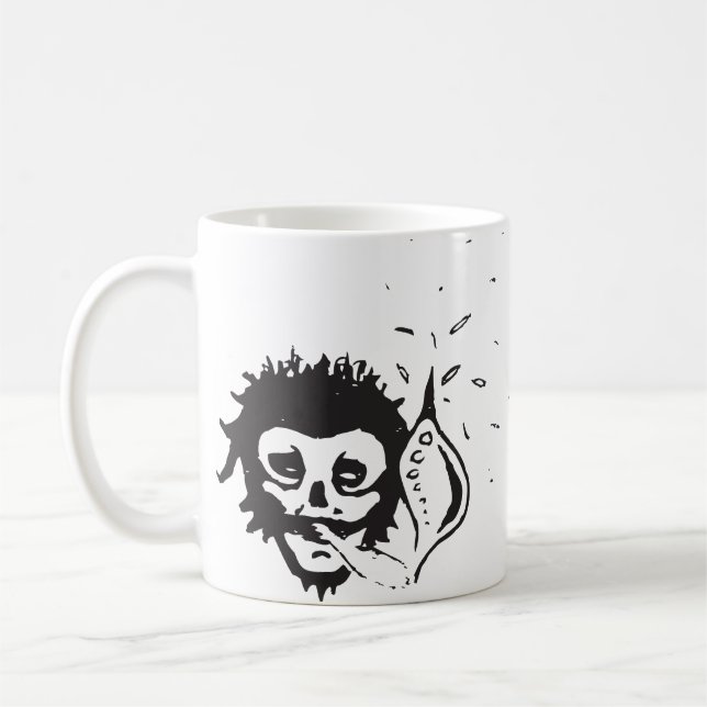 Taza De Café calavera humeante (Izquierda)